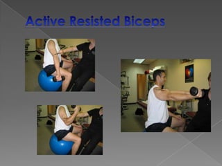 Rehabilitation (Rehab)This entails the use of many types of low tech rehab devices such as the Swiss Ball, Both Sides Up (BOSU), balance pads and boards, tubing, Therabands, and more