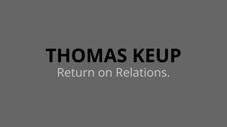 THOMAS KEUP
Return on Relations.
 