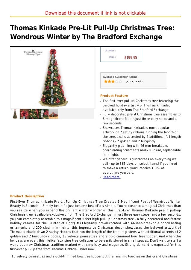 Thomas Kinkade Pre Lit Pull-up Christmas Tree Wondrous Winter By The… Download this document if link is not clickableThomas Kinkade Pre-Lit Pull-Up Christmas ... - Thomas Kinkade Pre Lit Pull-up Christmas Tree Wondrous Winter By The…