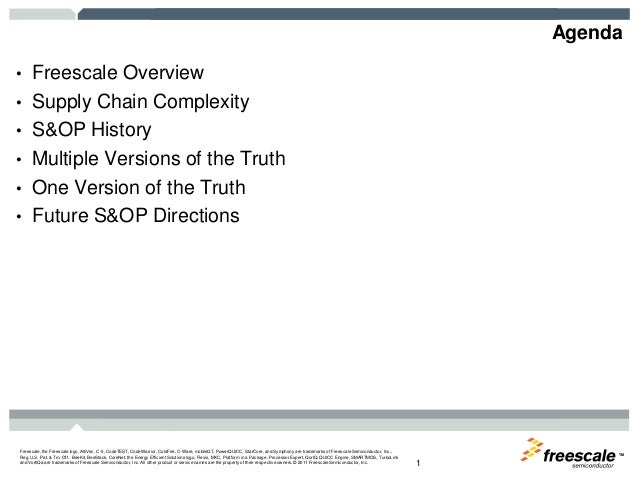 One Version Of The Truth Driving S Op From Detailed Planning Tools