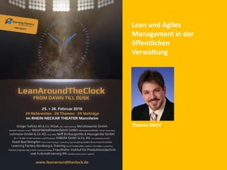 Lean und Agiles
Management in der
öffentlichen
Verwaltung
Thomas Michl
 