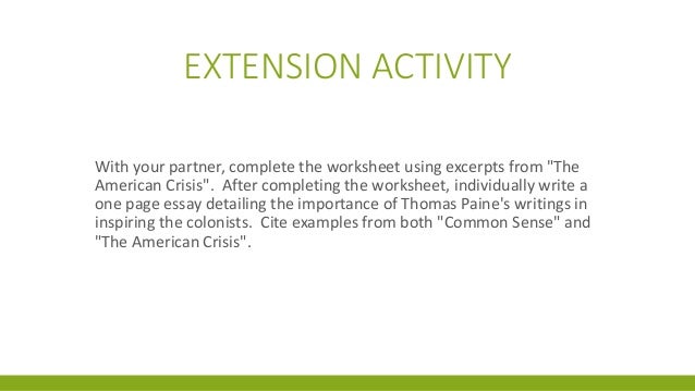 Thomas Paine- Presentation