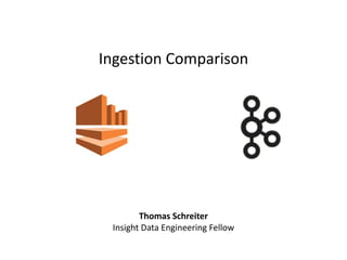  
Ingestion	
  Comparison 
 
 
 
 
 
 
 
Thomas	
  Schreiter 
Insight	
  Data	
  Engineering	
  Fellow
 