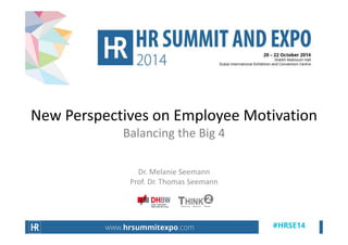 Dr. Melanie Seemann
Prof. Dr. Thomas Seemann
New Perspectives on Employee Motivation
Balancing the Big 4
 