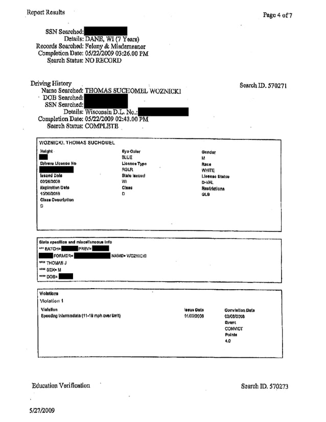 Thomas Woznicki Dismissals (THREE Different School Districts in Wisconsin)