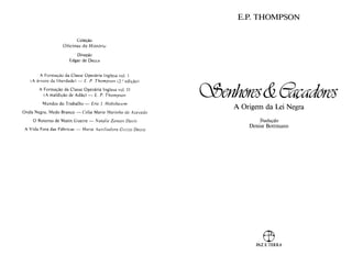 Senhores e caçadores E. P. Thompson pdf