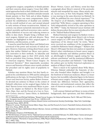 Statues of Liberty: Wily Meyer, William Halsted, and the Development of ...