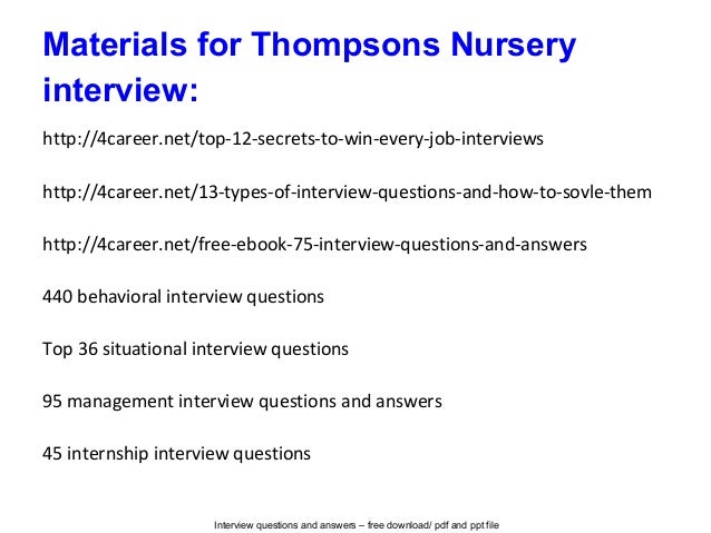nursery nurse interview questions and answers