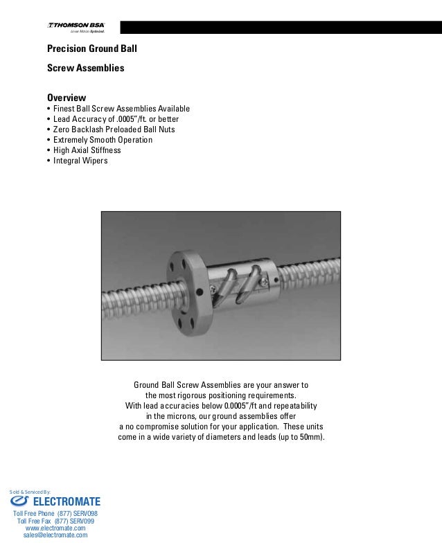 Thomson bsa lead_and_ball_screws_catalog