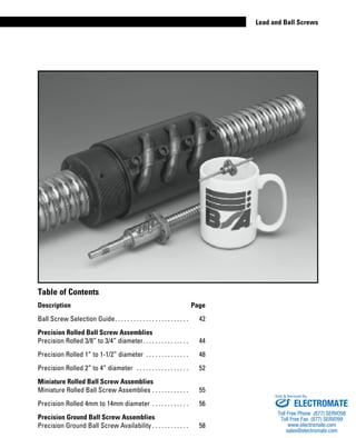Thomson BSA Lead and Ball Screws | PDF