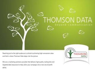 Marketing solution provider - Thomson Data