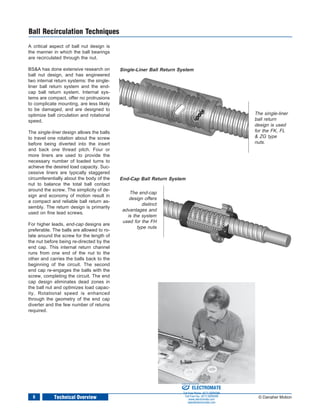 Thomson BSA Fineline Ball Screws | PDF