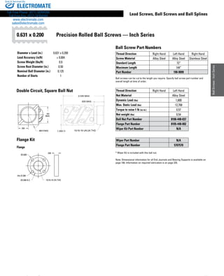 Thomson Linear Lead Screws, Ball Screws and Ball Splines | PDF
