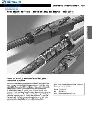 Thomson Linear Lead Screws, Ball Screws and Ball Splines | PDF