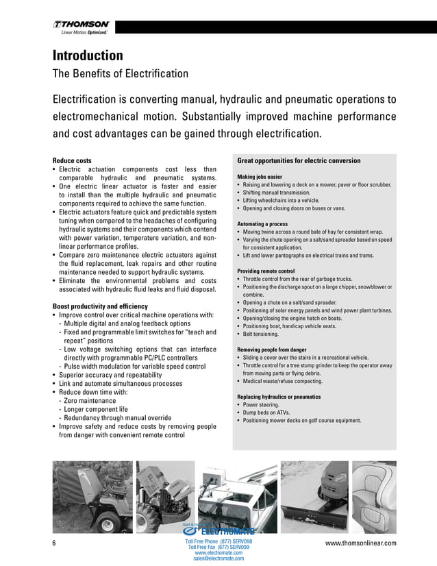 Thomson Linear Actuators Catalog PDF