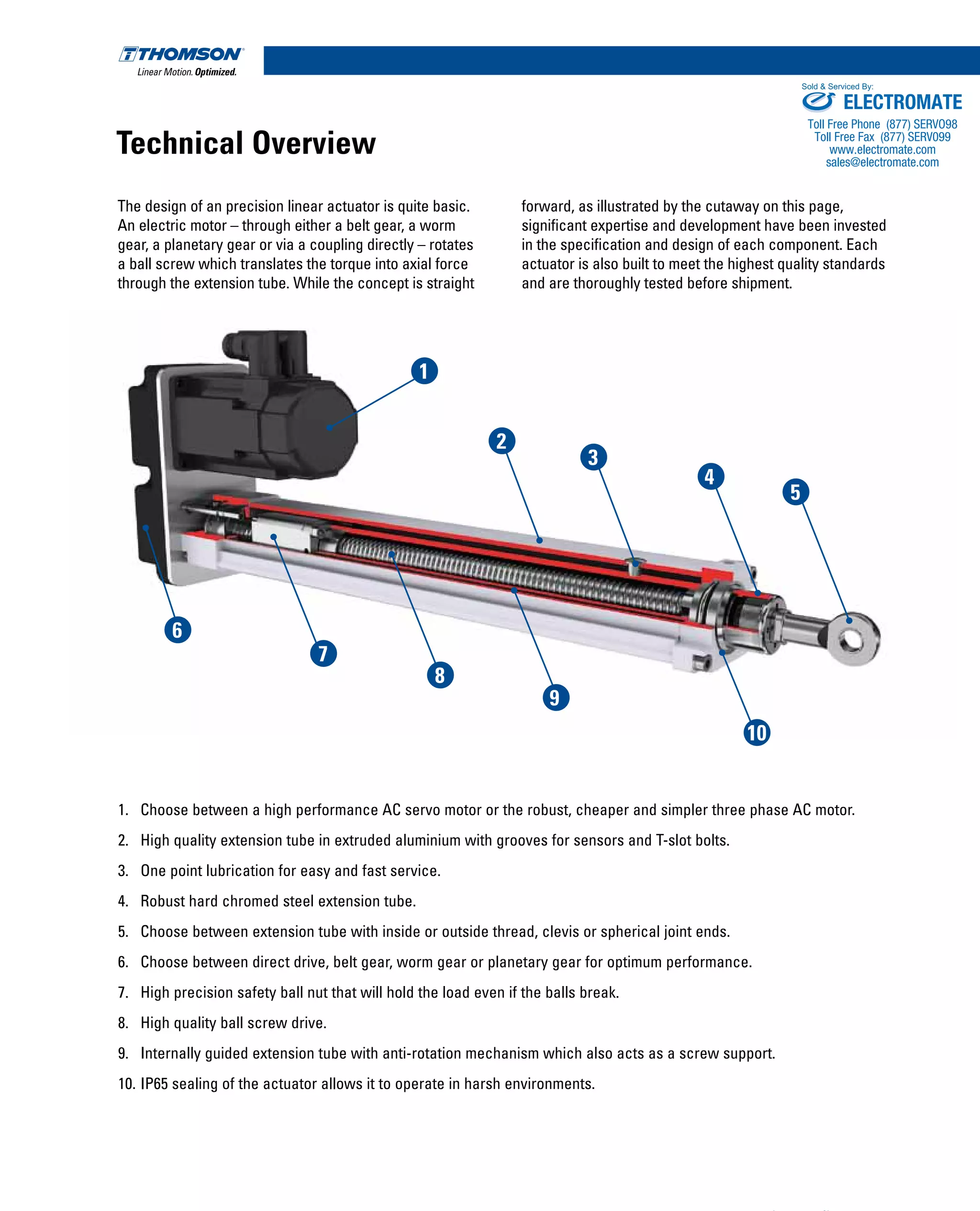 Thomson Precision Linear Actuators PDF