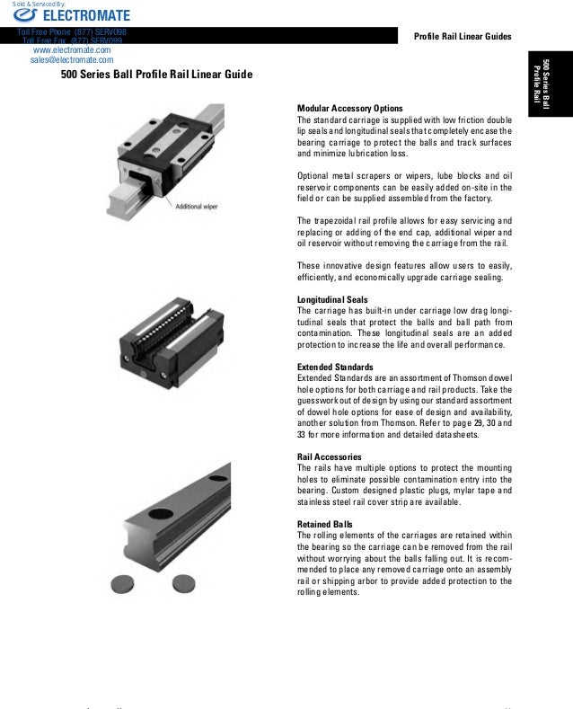 Thomson profile rail_linear_guides_catalog