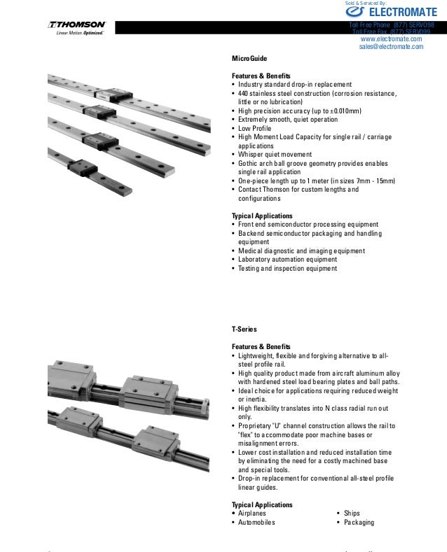 Thomson profile rail_linear_guides_catalog