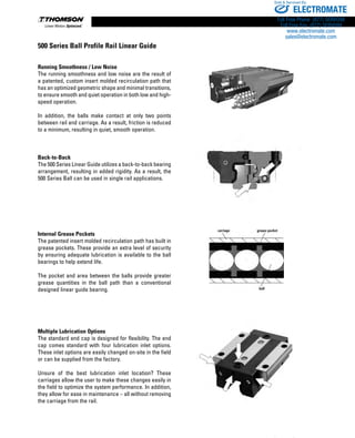 Thomson Profile Rail Linear Guides | PDF