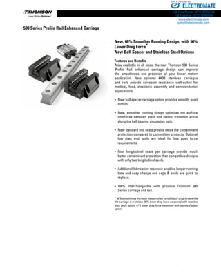 Thomson Profile Rail Linear Guides | PDF
