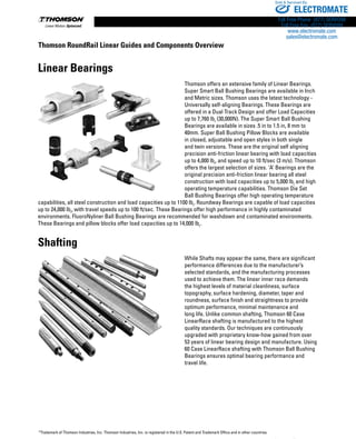 Thomson RoundRail Linear Guides | PDF