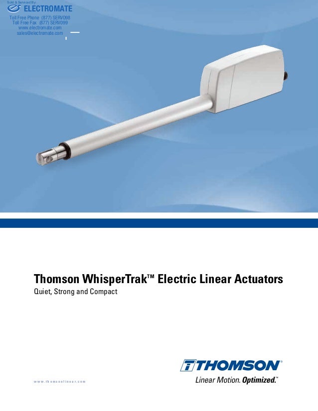 Thomson Linear WhisperTrak Actuators