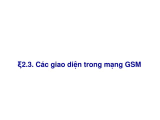 ξ2.3. Các giao diện trong mạng GSM
 