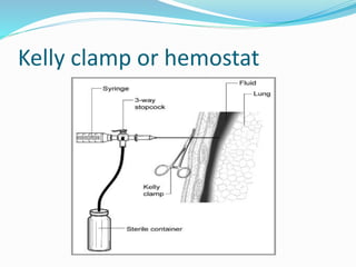 Kelly clamp or hemostat
 