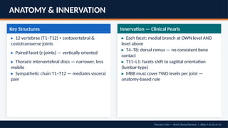 T8 Innervation Thoracic pain- Anatomy, intervention, red flags | PPTX