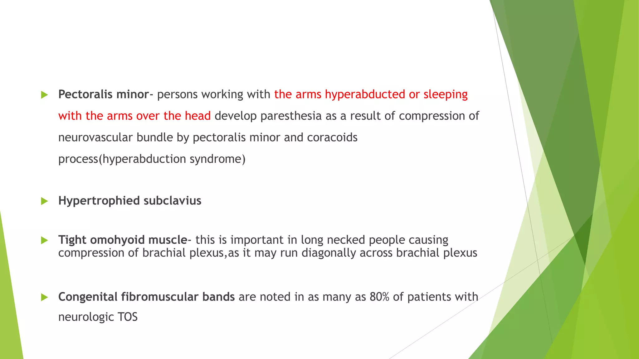 Thoracic outlet syndrome | PPTX