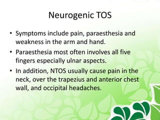 Thoracic outlet syndrome | PPT