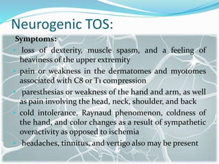Thoracic outlet syndrome/ TOS | PPTX