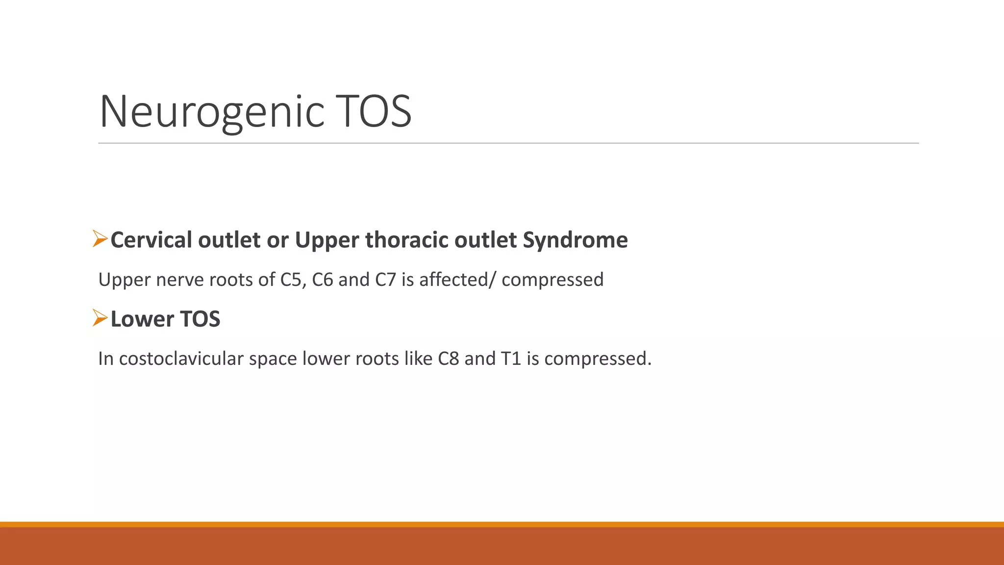 Thoracic Outlet Syndrome and Physiotherapy Management | PPTX