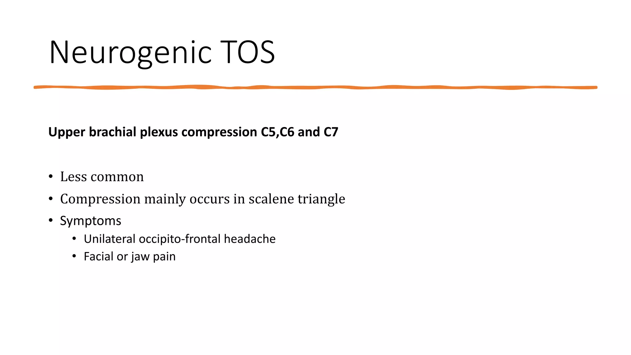 Thoracic outlet syndrome. | PPTX