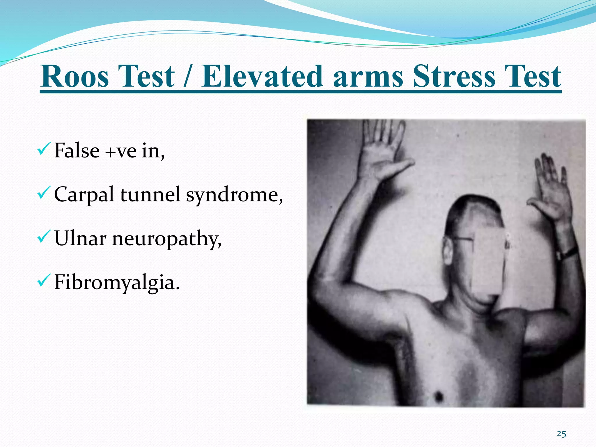 Roos Testing Thoracic outlet syndrome_ ayurveda approach ppt | PPTX