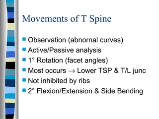 Normal Thoracic Rotation Thoracic spine | PPT