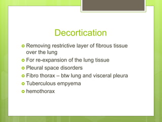 Thoracic surgeries | PPTX