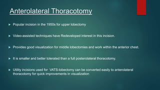 Lateral Utility Incision THORACOTOMY INCISION ppt by Dr. Amrit kumar | PPTX