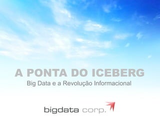A PONTA DO ICEBERG
Big Data e a Revolução Informacional
 