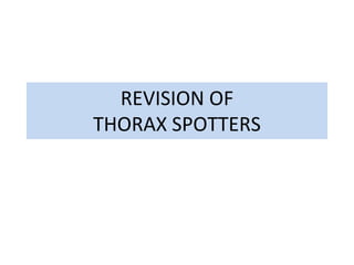REVISION OF
THORAX SPOTTERS
 
