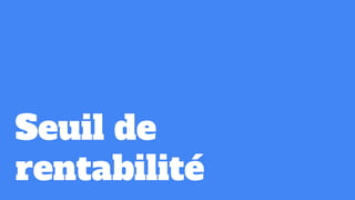 Seuil de
rentabilité
 