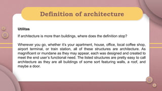 Théorie de projet 1 cours 1 Definition of architecture.ppsx