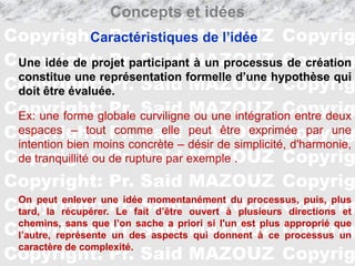Cours Théorie du projet: Concepts et Idées