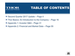 TABLE OF CONTENTS
Current Industry Conditions – Page 4
Third Quarter 2017 Update – Page 8
Appendix: Financial and Market Data – Page 19
3
 