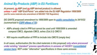 ESPP presentation on sewage sludge biochar as fertiliser: regulations ...