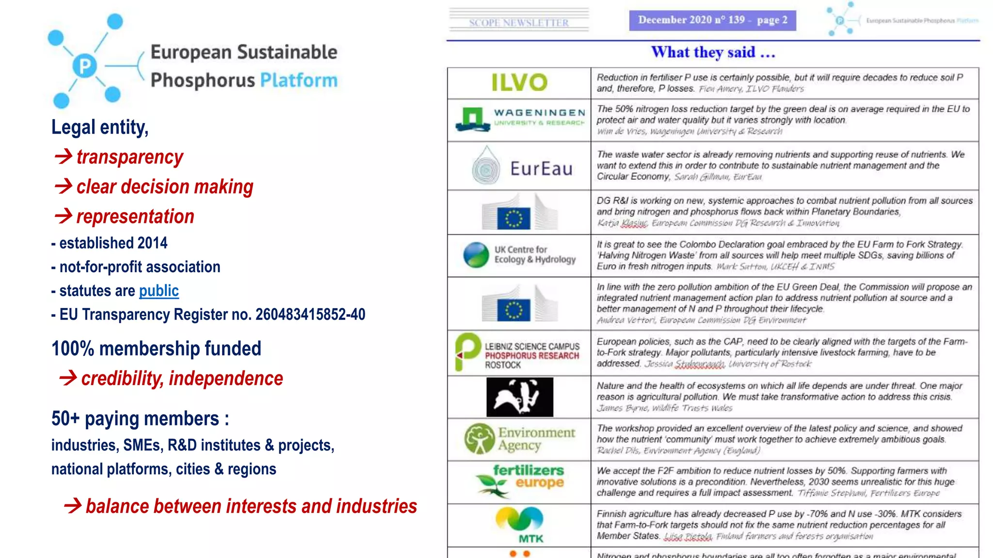 RAMIRAN, Clare College, Cambridge, September 2023 – n° 4
Legal entity,
 transparency
 clear decision making
 representation
- established 2014
- not-for-profit association
- statutes are public
- EU Transparency Register no. 260483415852-40
100% membership funded
 credibility, independence
50+ paying members :
industries, SMEs, R&D institutes & projects,
national platforms, cities & regions
 balance between interests and industries
 