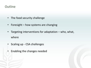 Making agriculture climate-smart at scale