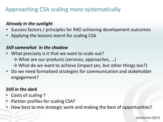 Making agriculture climate-smart at scale
