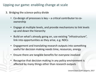 Making agriculture climate-smart at scale