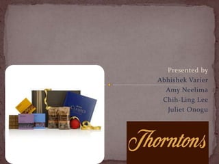 Presented by Abhishek VarierAmy NeelimaChih-Ling LeeJuliet Onogu